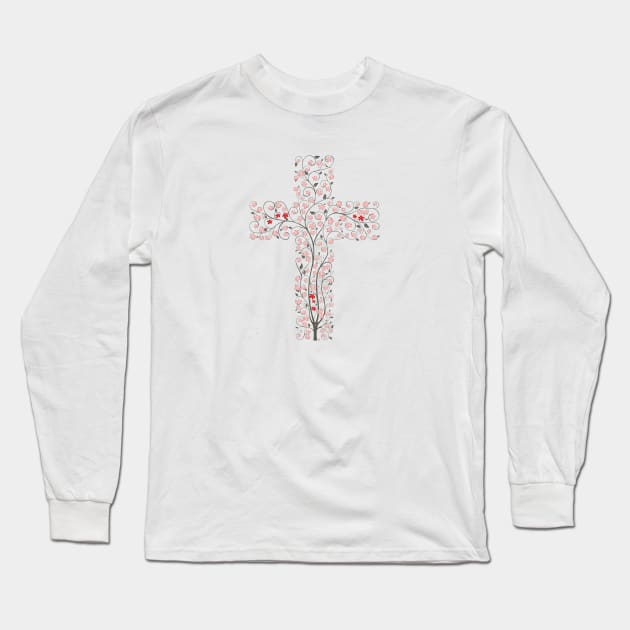 Life In The Cross Long Sleeve T-Shirt by Jamie Lee Art